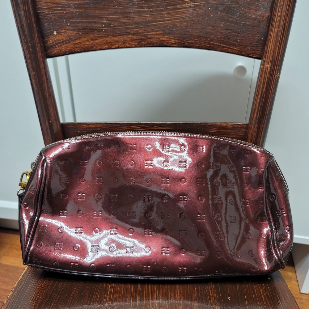 Arcadia Patent Leather Cosmetic Pouch